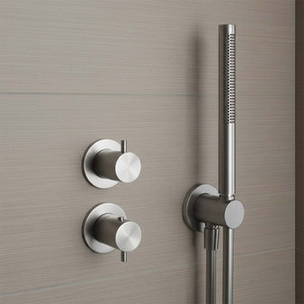 Thermostatic Concealed 2 Outlet Shower Valve - Brushed Black Secondary image