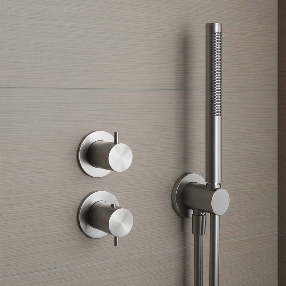 modular two way concealed  shower valve - brushed black 