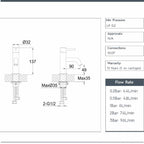 mono basin mixer technical drawing-tapron