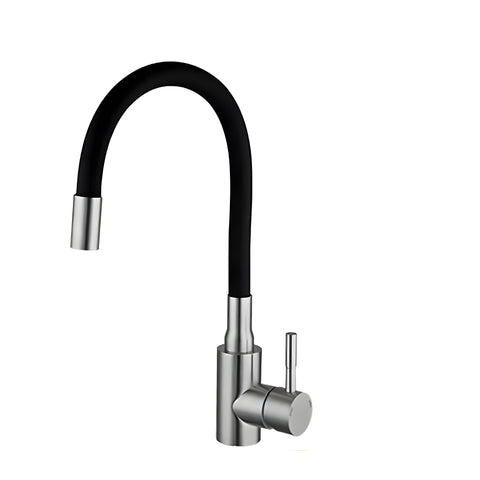 Mono Kitchen Tap  Brushed Stainless Steel Finish with Colour Spout
