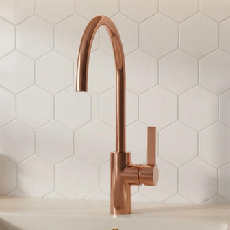 monobloc rose gold kitchen tap Main image