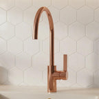 monobloc rose gold kitchen tap