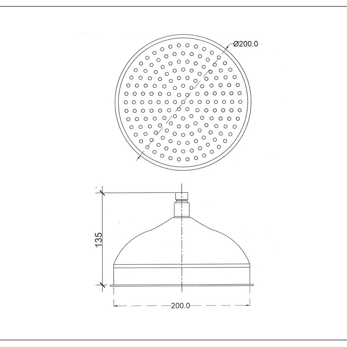 Victorian Shower Head 200mm - Nickel Secondary image