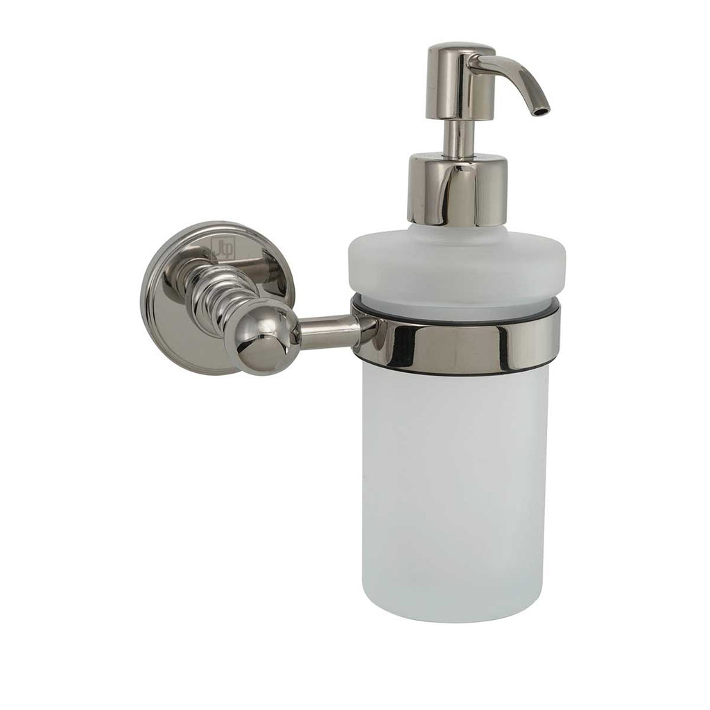 nickel soap dispenser with frosted glass
