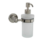 nickel soap dispenser with frosted glass