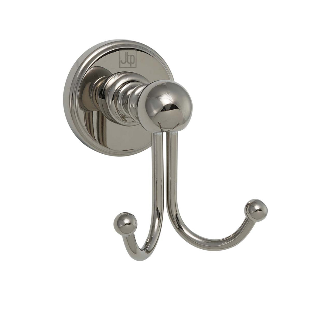 Brushed Nickel Robe Hook | Traditional Brass Double Towel Hook
