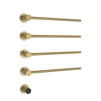 PrimeHeat Open Ended Heated Towel Bars - Brushed Brass Secondary image