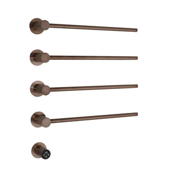 PrimeHeat Open Ended Electric Heated Towel Bars - Brushed Bronze Secondary image