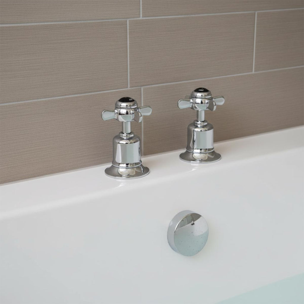 overflow bath side control valves - chrome 