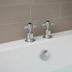 overflow bath side control valves - chrome 