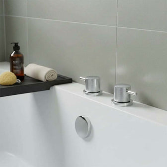 Chrome Deck Mounted Panel Valves Knurled Handles Secondary image
