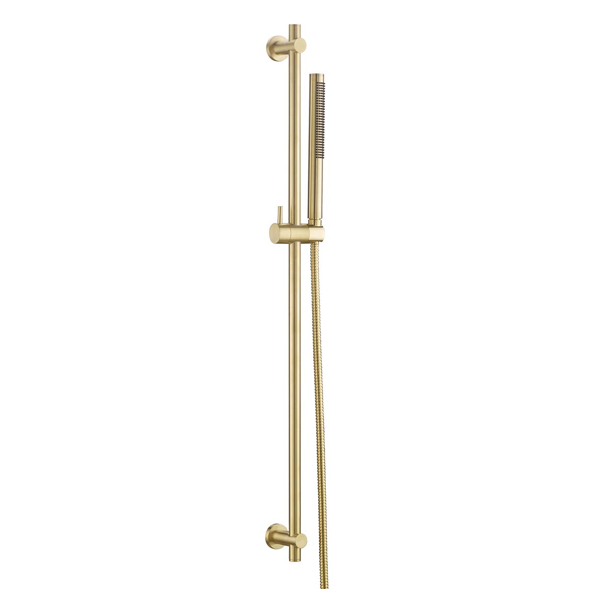 raiser rail shower kit with outlet - brushed brass