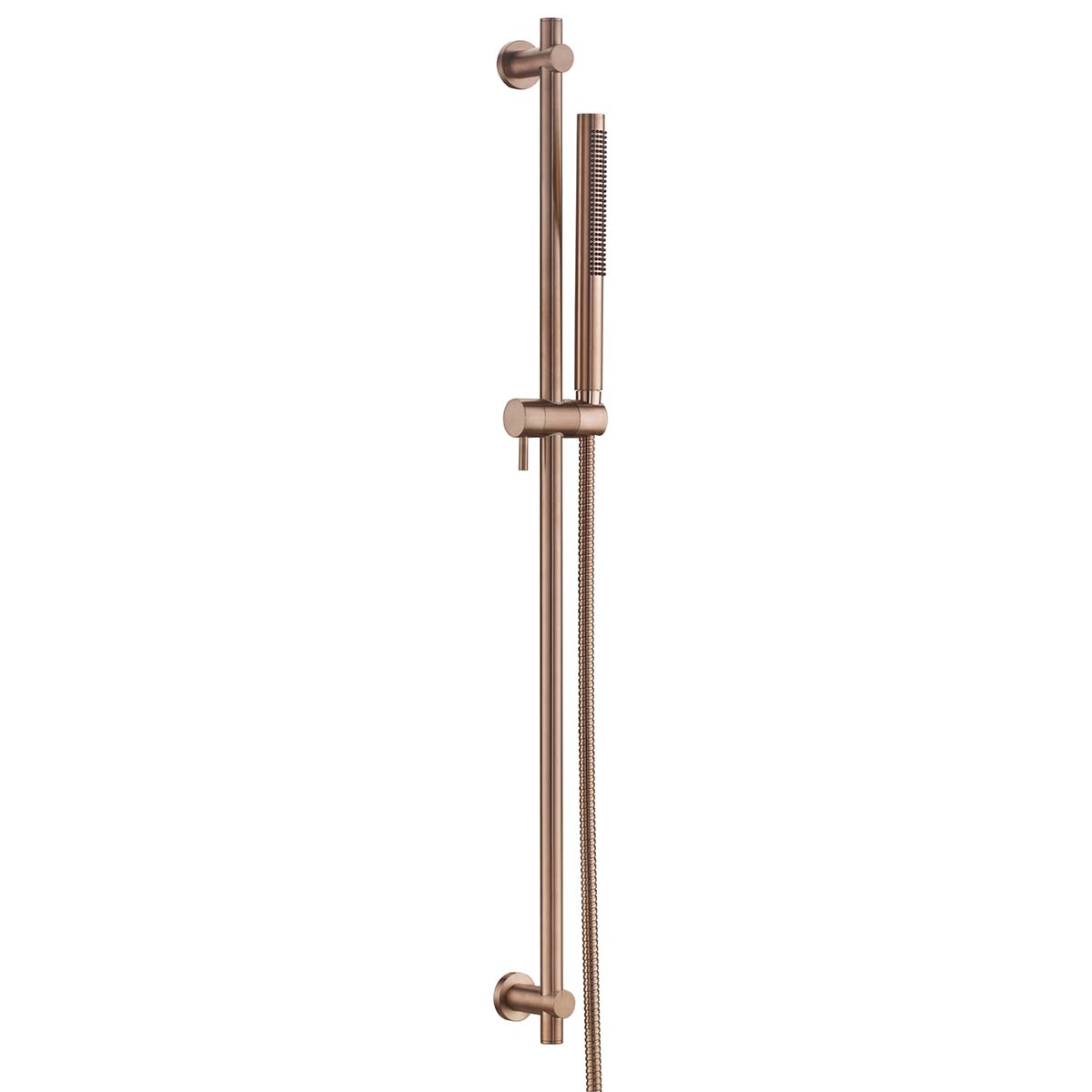 raiser rail shower kit with outlet - brushed bronze