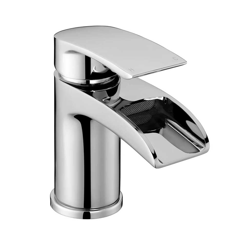 Waterfall Tap with Single Lever Handle and Click Clack Waste