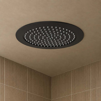 reccessed shower head matt black 300mm Main image