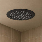 reccessed shower head matt black 300mm
