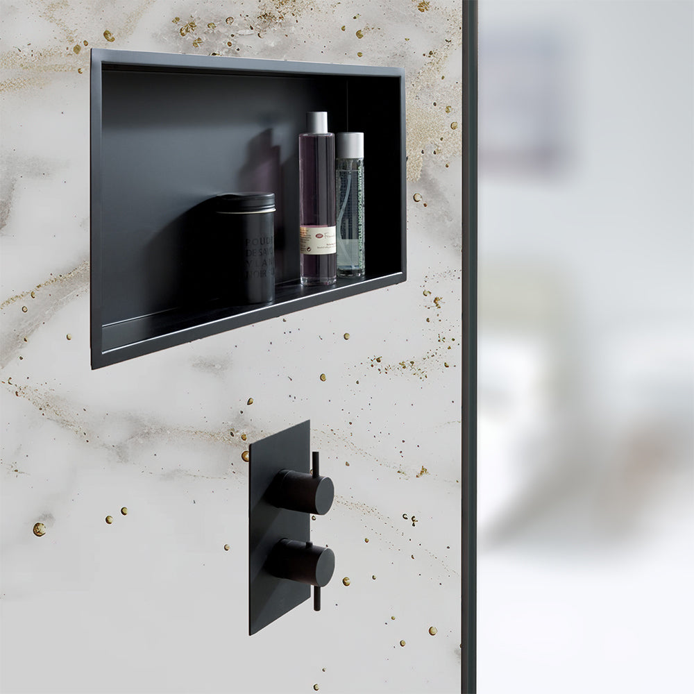 shower niche black