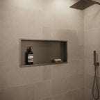 rectangular black shower niche 600mm x 300mm