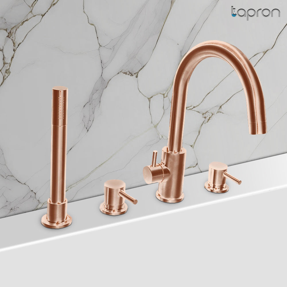 rose gold bath tap with shower Main image
