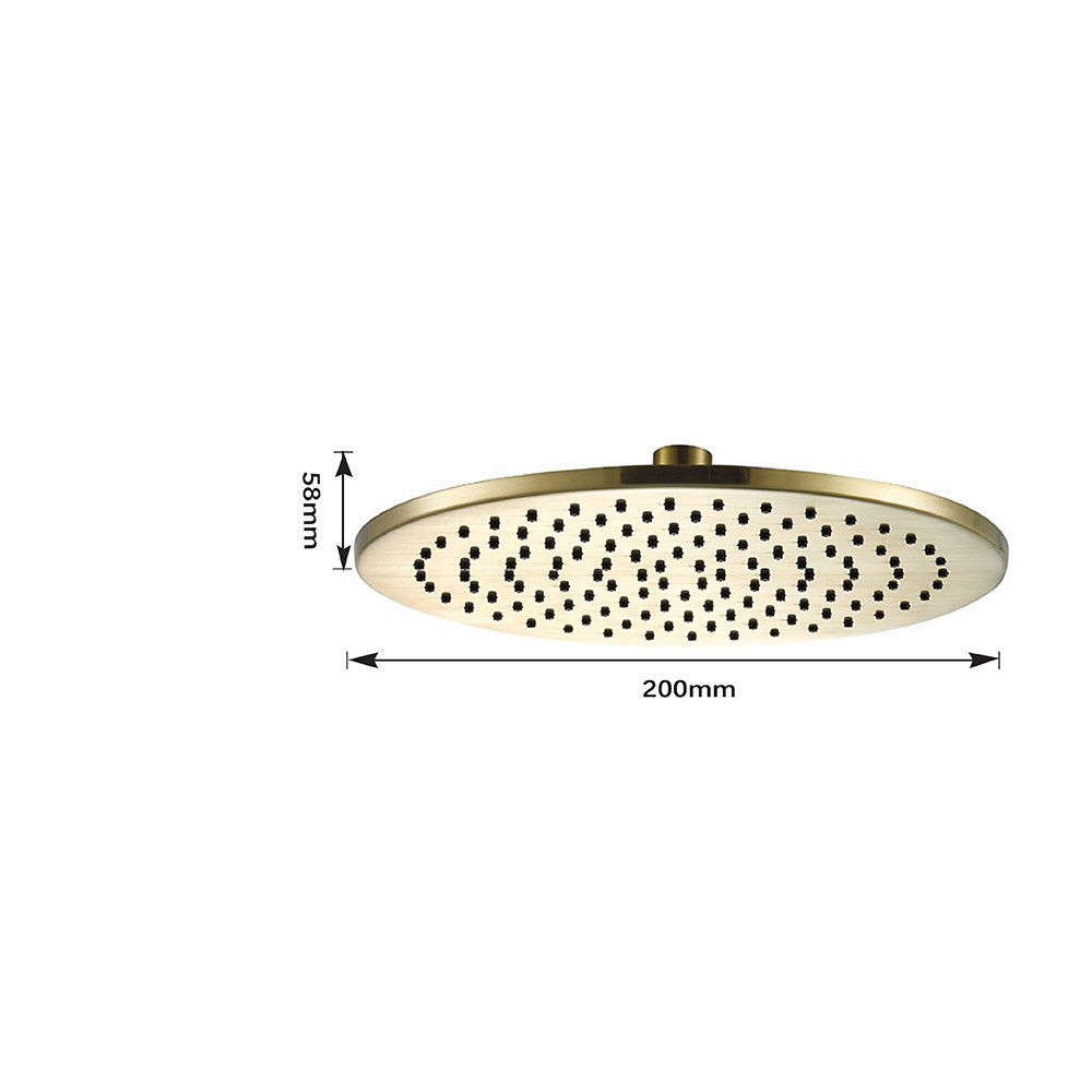 gold round shower head