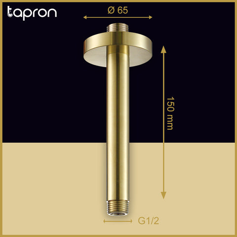  Brushed Brass Bathroom Taps-Tapron