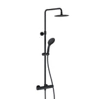 black exposed shower mixer