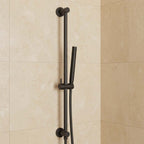 shower slider rail set matt black 