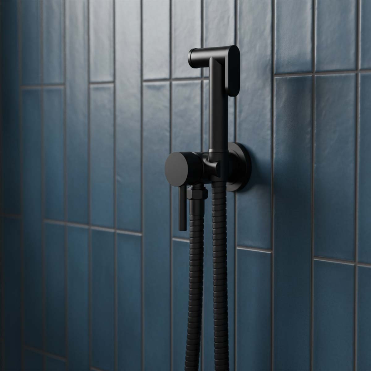 douche kit for toilet matt black Main image