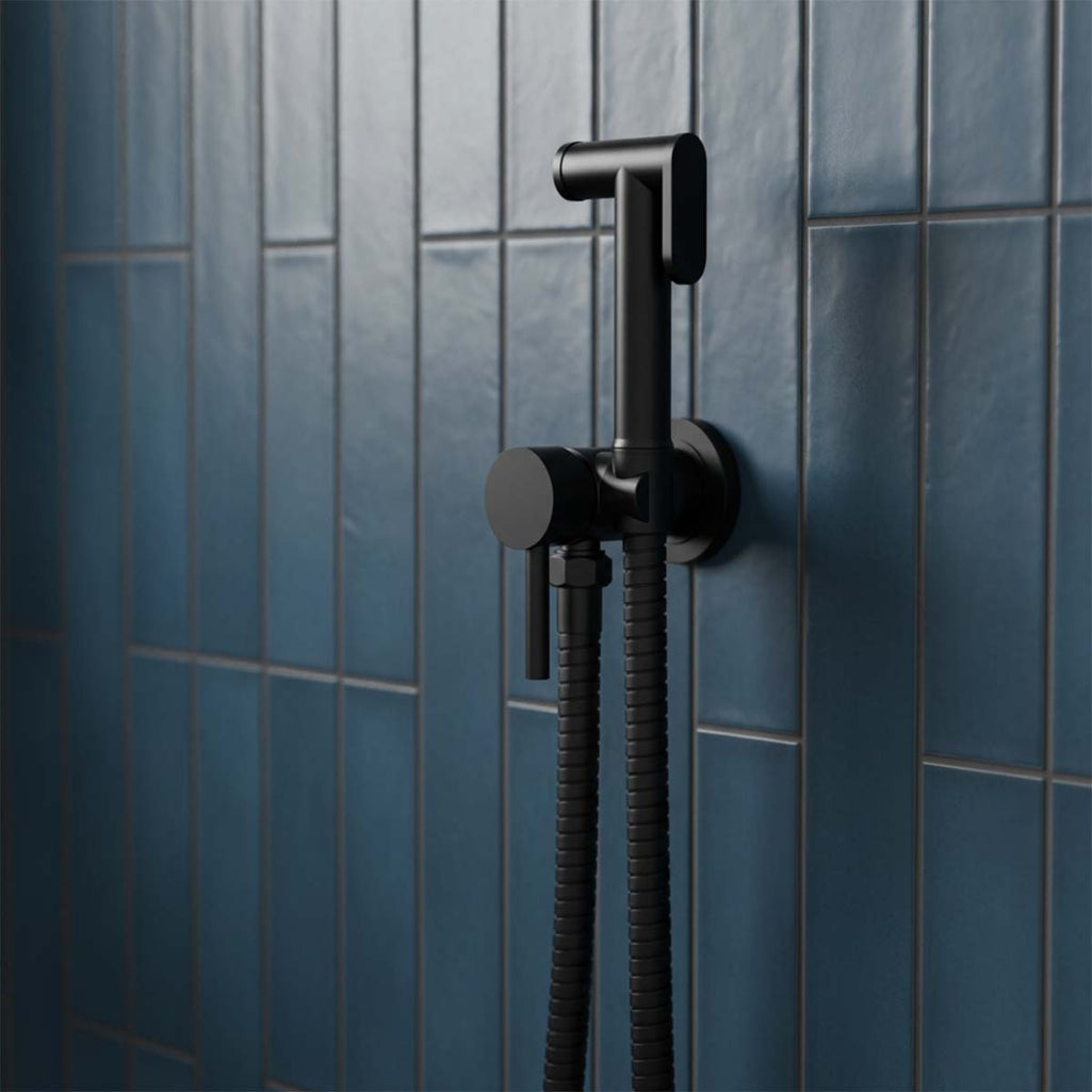 douche kit for toilet matt black