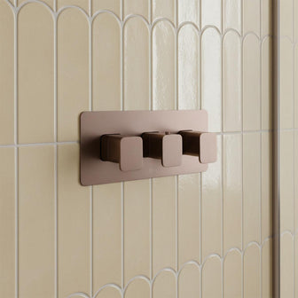 shower valve for 3 outlets - brushed bronze  Main image