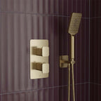 single concealed shower valve brushed brass 