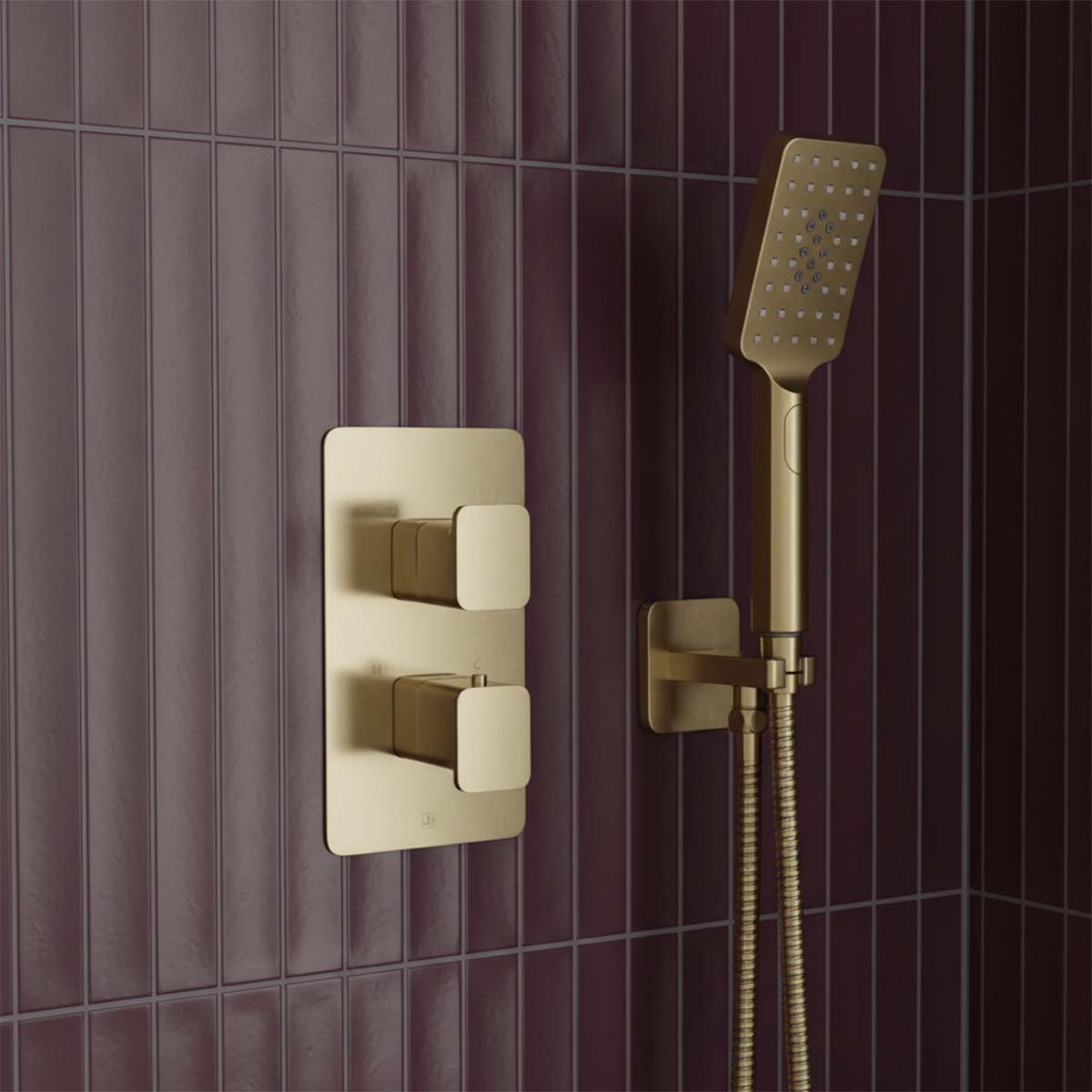 single concealed shower valve brushed brass 