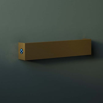 single electric heated  towel bar - brushed brass Main image