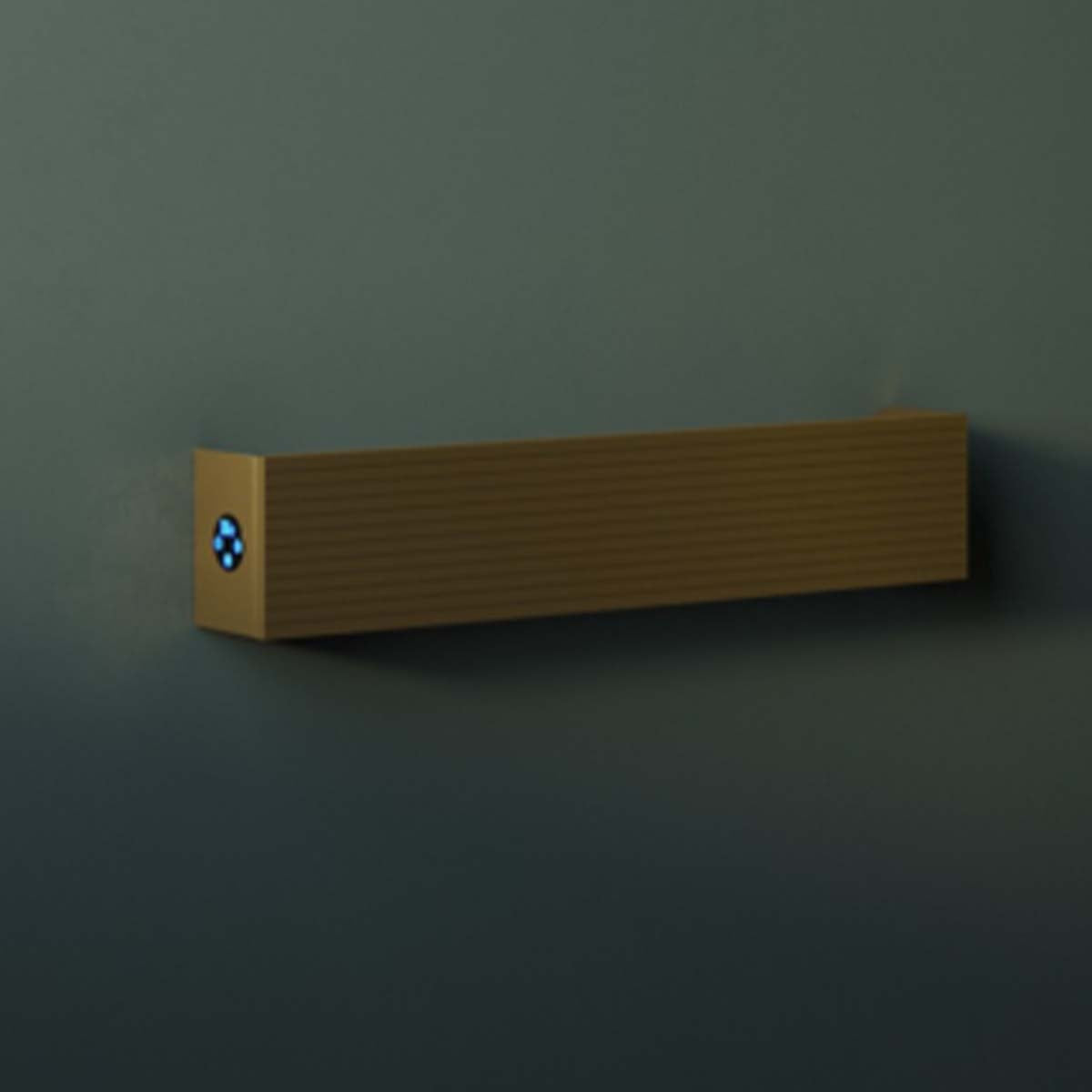 single electric heated  towel bar - brushed brass