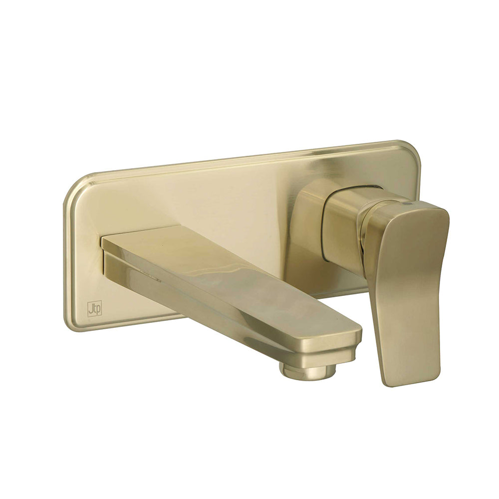 Single lever wall mounted basi mixer tap with plate