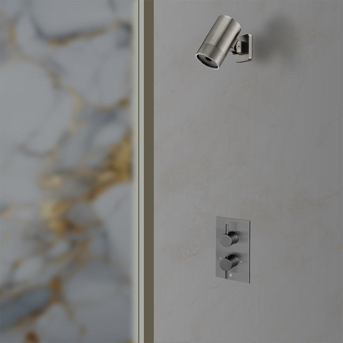 black single outlet shower valve