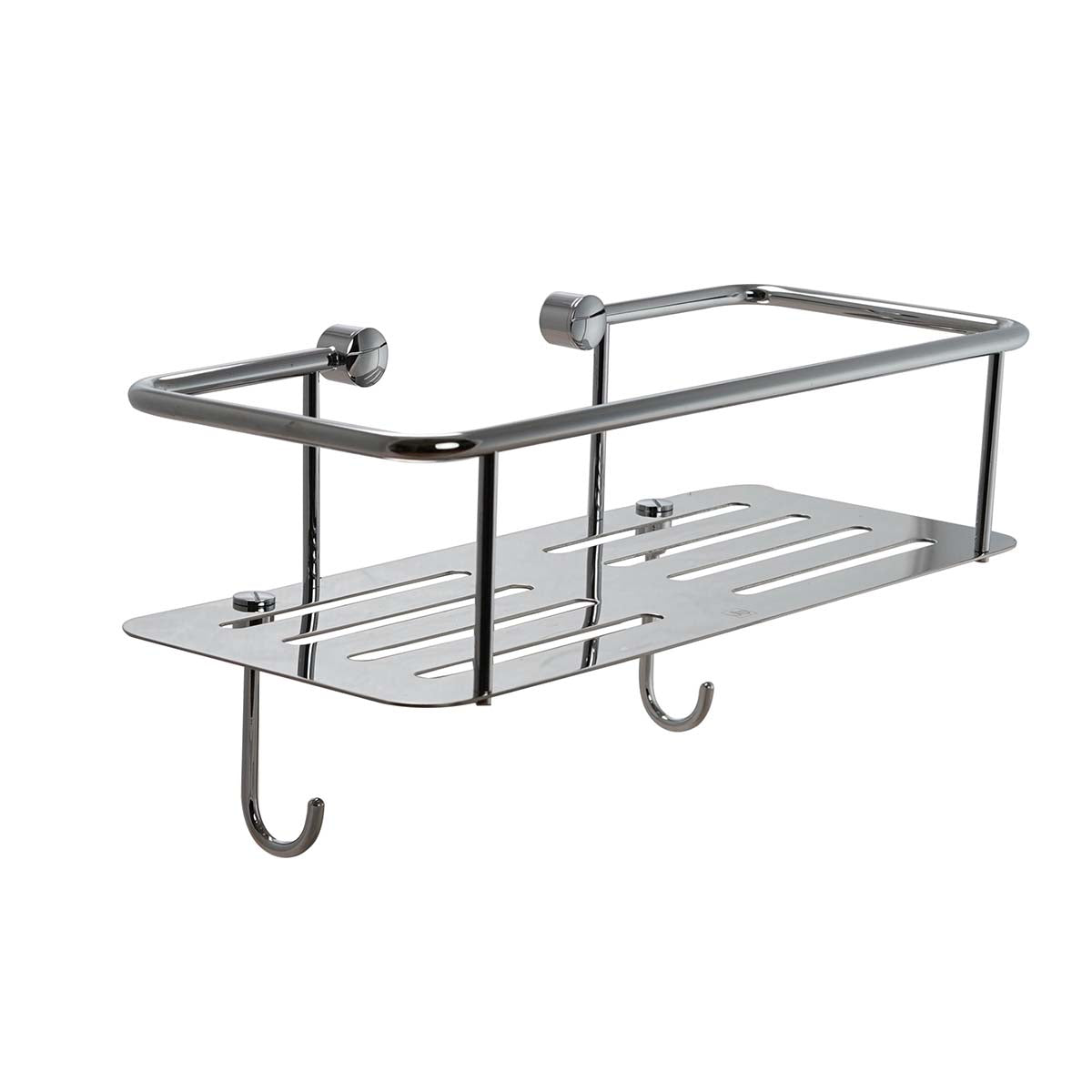  single square shower basket - chrome