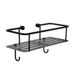  single square shower basket - matt black