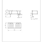  single square shower basket - technical