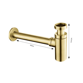 Brushed Brass Bath & Basin Combo: Mixer Tap, Waste, and Bottle Trap Secondary image