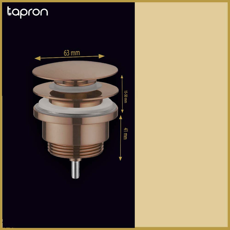  Brushed Bronze Universal Unslotted and slotted Basin Waste-Tapron