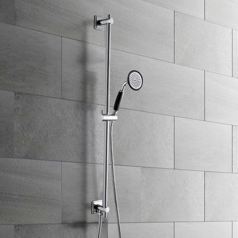 traditional shower rail set chrome