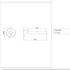 spare toilet roll holder technical drwaing