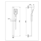 square Slide Rail Kit Brushed Bronze