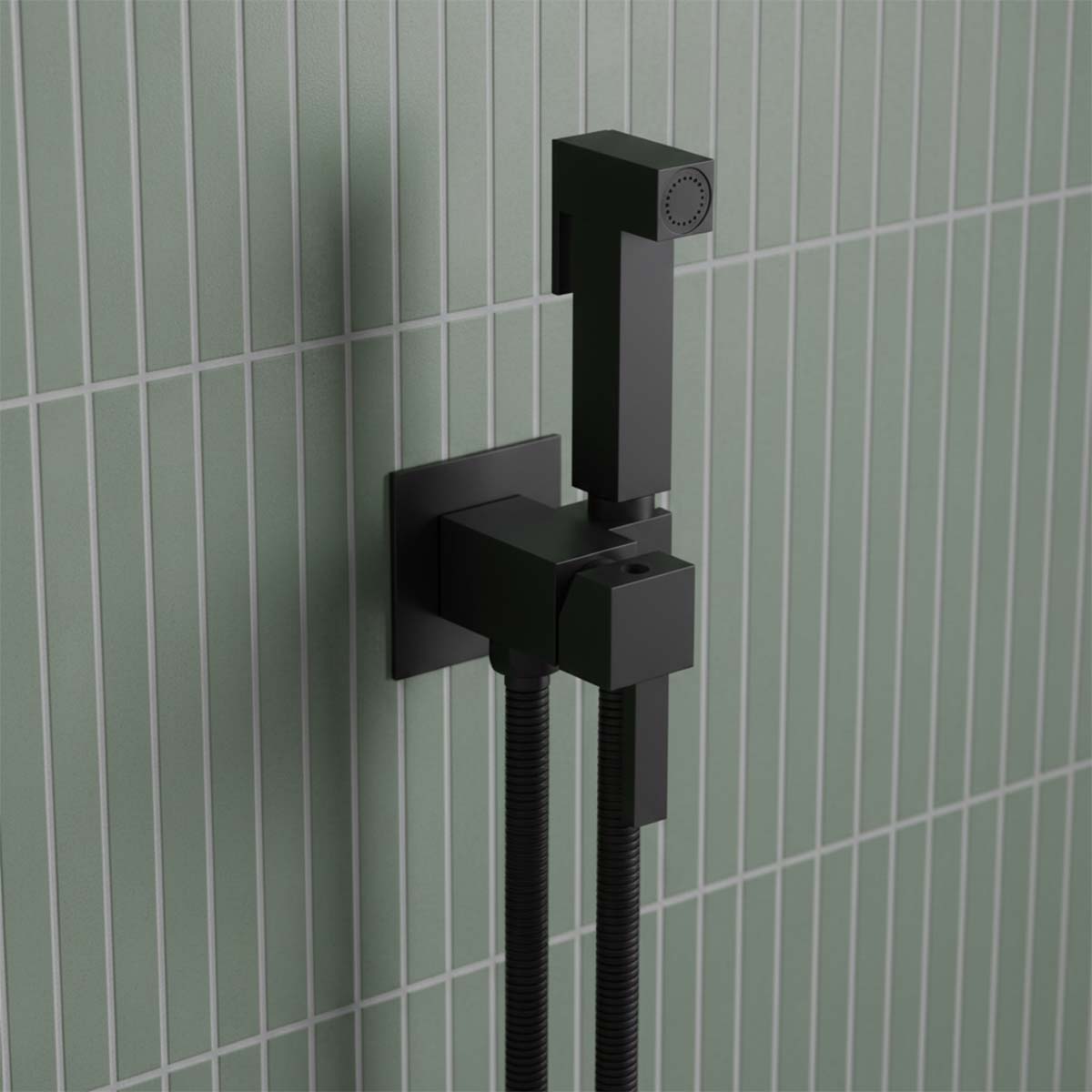 square black douche kit