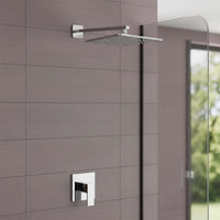 square fixed shower head 250mm - chrome