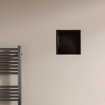 square matt black shower niche Main image