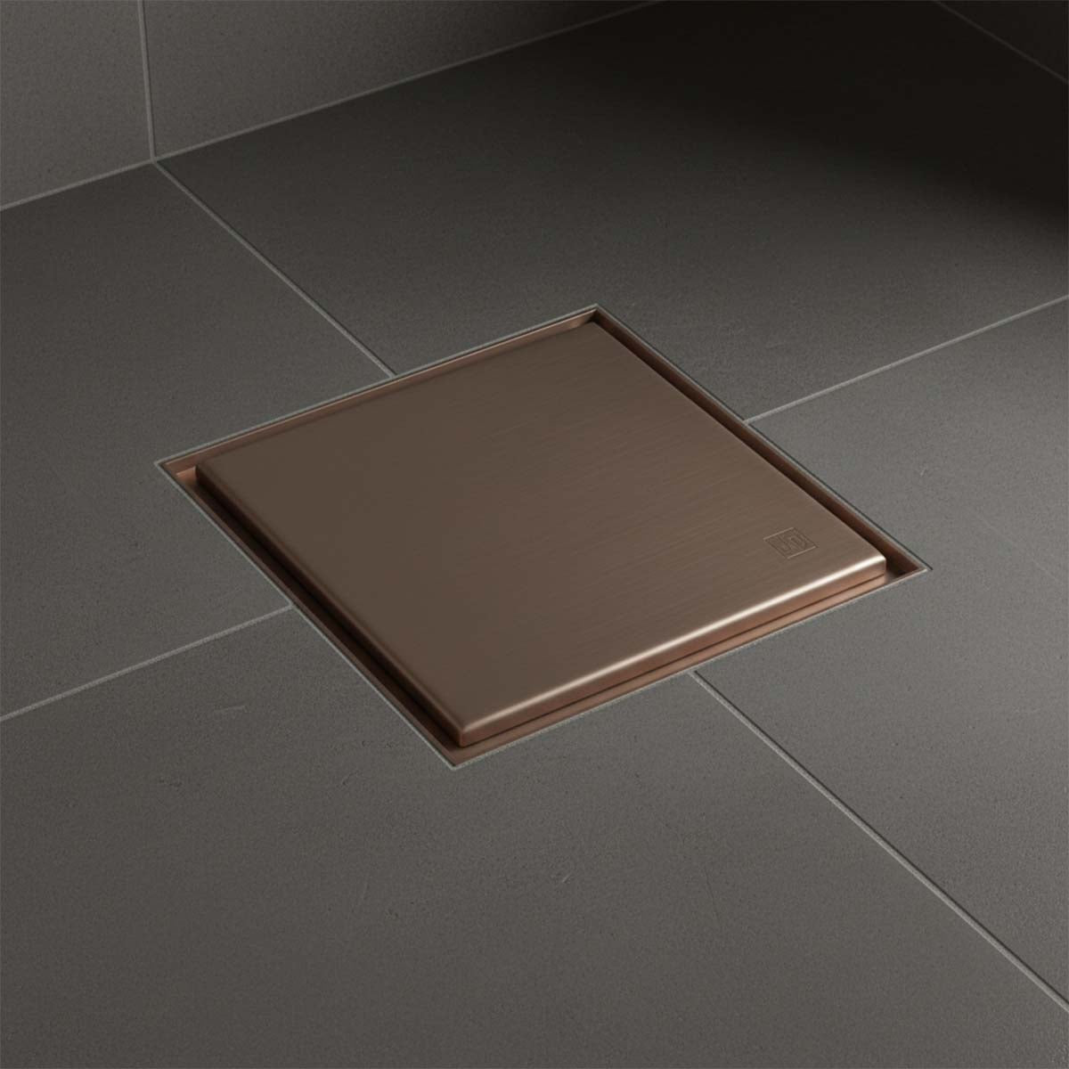 square shower waste drain - bronze   Main image