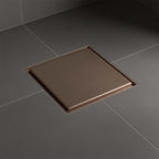 square shower waste drain - bronze  