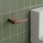 square wall mounted toilet roll holder - bronze 